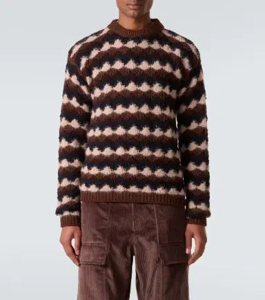 Moncler Grenoble triped wool and alpaca-blend sweater | Thumbnail 4 Moncler Grenoble triped wool and alpaca-blend sweater | Thumbnail 4