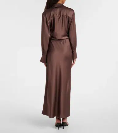 Simkhai Talita draped satin wrap dress | Thumbnail 6 Simkhai Talita draped satin wrap dress | Thumbnail 6