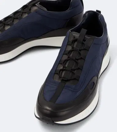 John Lobb Leather-trimmed slip-on sneakers | Thumbnail 3 John Lobb Leather-trimmed slip-on sneakers | Thumbnail 3