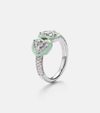 Kamyen 18kt white gold and enamel ring with diamonds | Thumbnail 2 Kamyen 18kt white gold and enamel ring with diamonds | Thumbnail 2