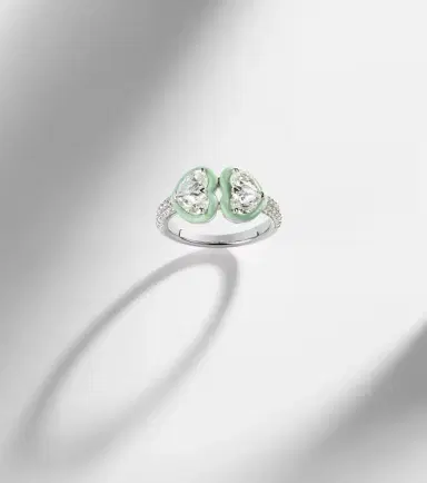 Kamyen 18kt white gold and enamel ring with diamonds | Thumbnail 5 Kamyen 18kt white gold and enamel ring with diamonds | Thumbnail 5