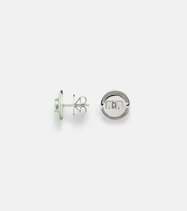 Kamyen 18kt white gold earrings with diamonds and enamel | Thumbnail 2 Kamyen 18kt white gold earrings with diamonds and enamel | Thumbnail 2