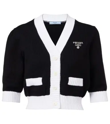 Prada Cropped cotton cardigan | Thumbnail 1 Prada Cropped cotton cardigan | Thumbnail 1