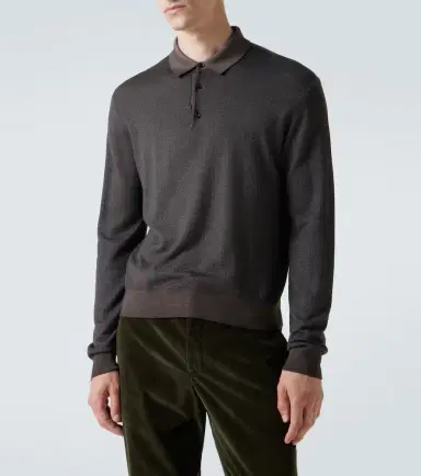 Loro Piana Jacaranda wool and silk polo shirt | Thumbnail 4 Loro Piana Jacaranda wool and silk polo shirt | Thumbnail 4