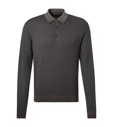 Loro Piana Jacaranda wool and silk polo shirt | Thumbnail 1 Loro Piana Jacaranda wool and silk polo shirt | Thumbnail 1