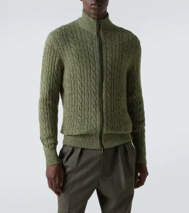 Loro Piana Cable-knit cashmere zip-up sweater | Thumbnail 4 Loro Piana Cable-knit cashmere zip-up sweater | Thumbnail 4