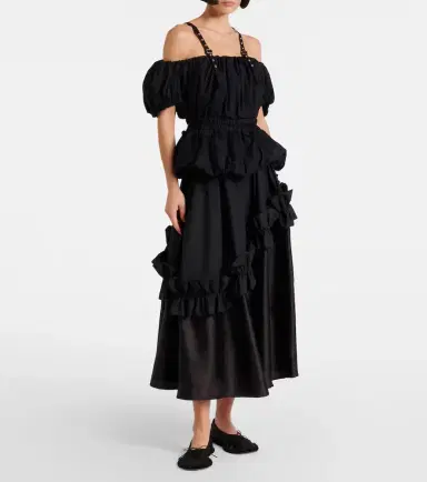 Noir Kei Ninomiya Peplum cotton poplin top | Thumbnail 2 Noir Kei Ninomiya Peplum cotton poplin top | Thumbnail 2