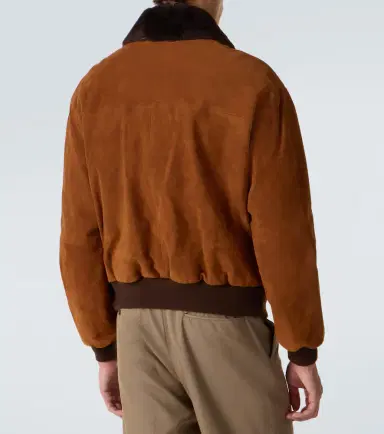 Auralee Shearling-trimmed suede blouson jacket | Thumbnail 5 Auralee Shearling-trimmed suede blouson jacket | Thumbnail 5