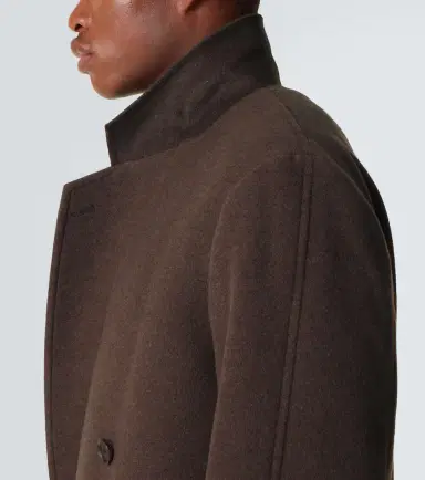 Auralee Double-breasted wool coat | Thumbnail 3 Auralee Double-breasted wool coat | Thumbnail 3