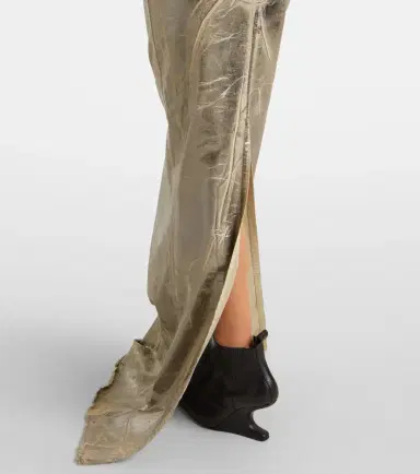 Rick Owens Coated denim maxi dress | Thumbnail 3 Rick Owens Coated denim maxi dress | Thumbnail 3