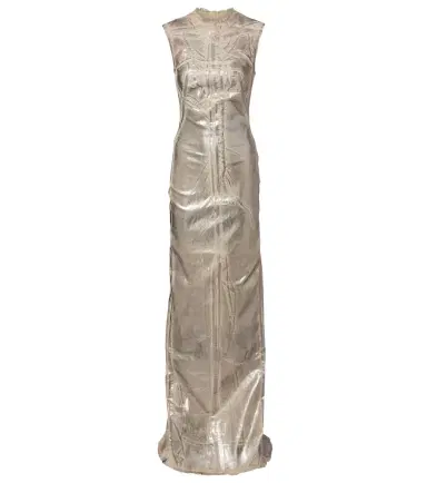 Rick Owens Coated denim maxi dress | Thumbnail 1 Rick Owens Coated denim maxi dress | Thumbnail 1