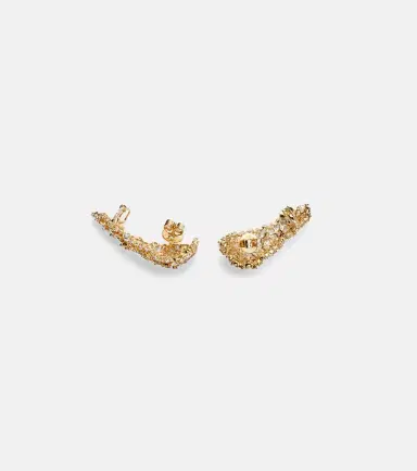 Ananya Scatter 18kt gold earrings with diamonds | Thumbnail 4 Ananya Scatter 18kt gold earrings with diamonds | Thumbnail 4