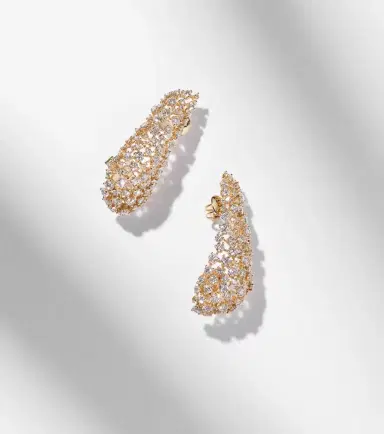 Ananya Scatter 18kt gold earrings with diamonds | Thumbnail 5 Ananya Scatter 18kt gold earrings with diamonds | Thumbnail 5