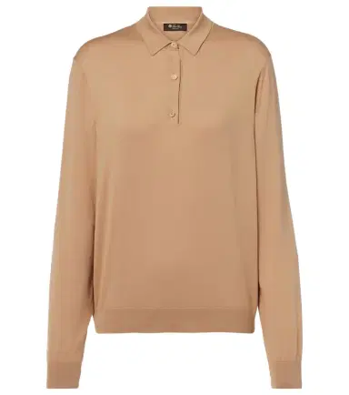 Loro Piana Ice Wish cotton polo sweater | Thumbnail 1 Loro Piana Ice Wish cotton polo sweater | Thumbnail 1