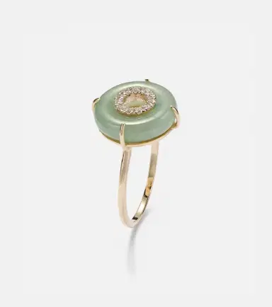 Mateo 14kt gold ring with jade and diamonds | Thumbnail 2 Mateo 14kt gold ring with jade and diamonds | Thumbnail 2