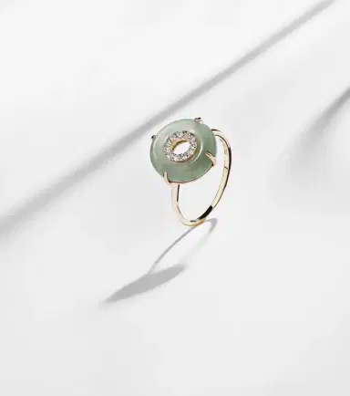 Mateo 14kt gold ring with jade and diamonds | Thumbnail 5 Mateo 14kt gold ring with jade and diamonds | Thumbnail 5