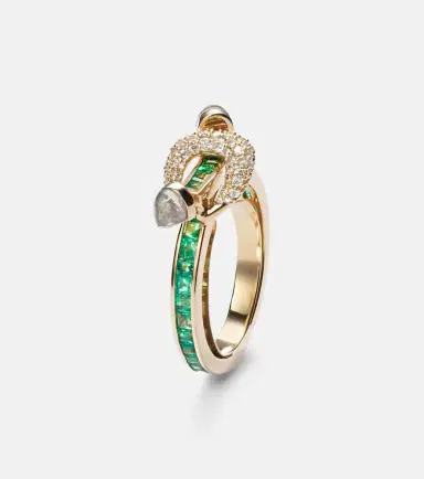 Ananya Chakra 18kt gold ring with emeralds and gemstones | Thumbnail 2 Ananya Chakra 18kt gold ring with emeralds and gemstones | Thumbnail 2
