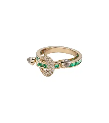 Ananya Chakra 18kt gold ring with emeralds and gemstones | Thumbnail 1 Ananya Chakra 18kt gold ring with emeralds and gemstones | Thumbnail 1