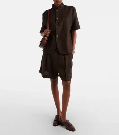 Loro Piana Combray linen Bermuda shorts | Thumbnail 3 Loro Piana Combray linen Bermuda shorts | Thumbnail 3