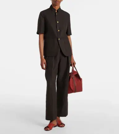 Loro Piana High-rise linen straight pants | Thumbnail 5 Loro Piana High-rise linen straight pants | Thumbnail 5