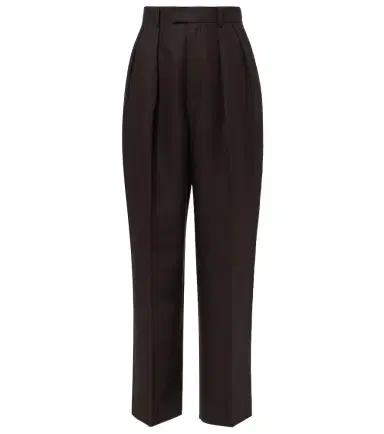 Loro Piana High-rise linen straight pants | Thumbnail 1 Loro Piana High-rise linen straight pants | Thumbnail 1