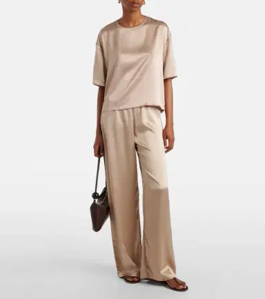 Leset Barb mid-rise satin wide-leg pants | Thumbnail 2 Leset Barb mid-rise satin wide-leg pants | Thumbnail 2