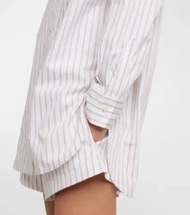 Leset Yoshi striped cotton-blend shirt | Thumbnail 4 Leset Yoshi striped cotton-blend shirt | Thumbnail 4