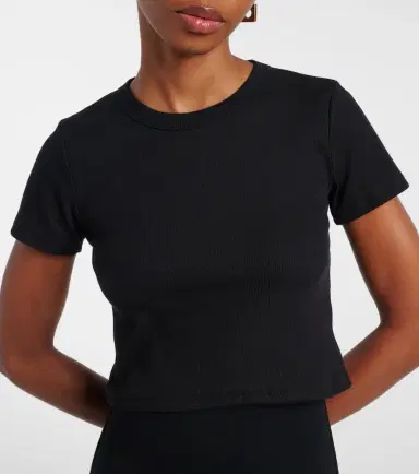 Leset Kelly cropped cotton-blend jersey T-shirt | Thumbnail 4 Leset Kelly cropped cotton-blend jersey T-shirt | Thumbnail 4