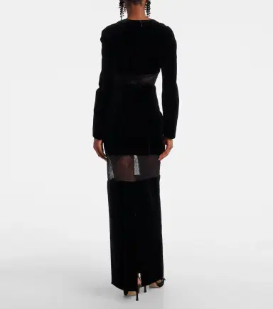 Nina Ricci Velvet and lace gown | Thumbnail 4 Nina Ricci Velvet and lace gown | Thumbnail 4