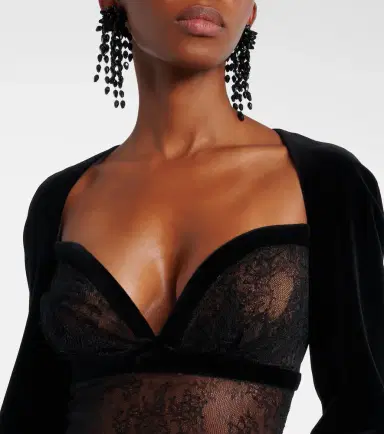 Nina Ricci Velvet and lace gown | Thumbnail 6 Nina Ricci Velvet and lace gown | Thumbnail 6