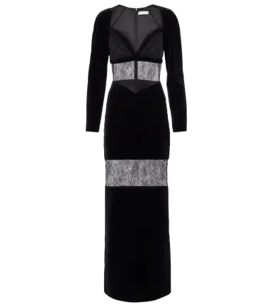 Nina Ricci Velvet and lace gown | Thumbnail 1 Nina Ricci Velvet and lace gown | Thumbnail 1