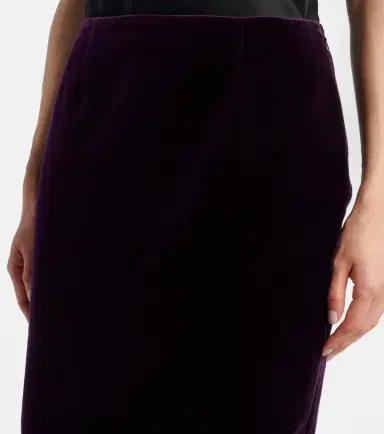 Nina Ricci Peplum cotton velvet midi skirt | Thumbnail 4 Nina Ricci Peplum cotton velvet midi skirt | Thumbnail 4