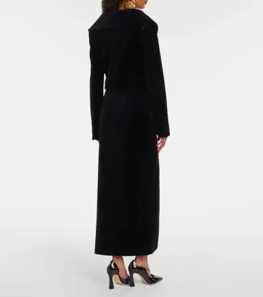 Nina Ricci Cotton velvet maxi skirt | Thumbnail 2 Nina Ricci Cotton velvet maxi skirt | Thumbnail 2