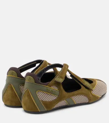 The Attico Floor 01 suede and mesh ballet flats | Thumbnail 3 The Attico Floor 01 suede and mesh ballet flats | Thumbnail 3
