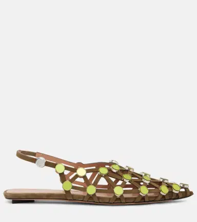 The Attico Grid embellished ballet flats | Thumbnail 2 The Attico Grid embellished ballet flats | Thumbnail 2