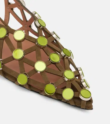 The Attico Grid embellished ballet flats | Thumbnail 3 The Attico Grid embellished ballet flats | Thumbnail 3