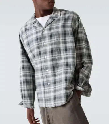 A.PRESSE A. Presse Checked silk and linen shirt | Thumbnail 5 A.PRESSE A. Presse Checked silk and linen shirt | Thumbnail 5