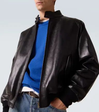 A.Presse A. Presse Leather bomber jacket | Thumbnail 5 A.Presse A. Presse Leather bomber jacket | Thumbnail 5