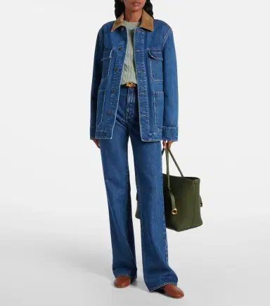Loro Piana Corduroy-trimmed denim jacket | Thumbnail 3 Loro Piana Corduroy-trimmed denim jacket | Thumbnail 3