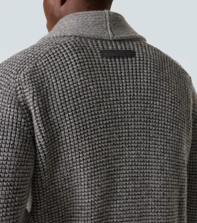 Zegna Waffle-knit cashmere and mohair cardigan | Thumbnail 5 Zegna Waffle-knit cashmere and mohair cardigan | Thumbnail 5