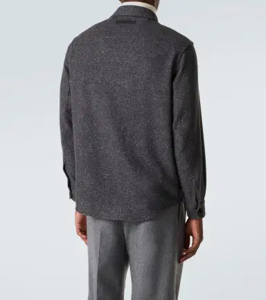 Zegna Cashmere and silk overshirt | Thumbnail 4 Zegna Cashmere and silk overshirt | Thumbnail 4