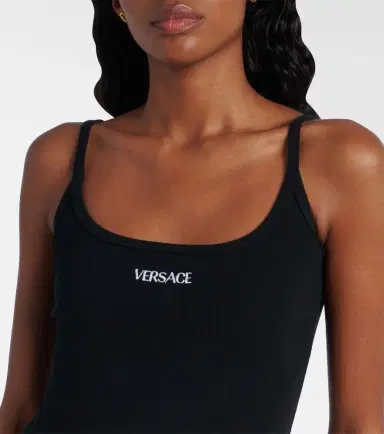 Versace Logo cotton-blend minidress | Thumbnail 4 Versace Logo cotton-blend minidress | Thumbnail 4