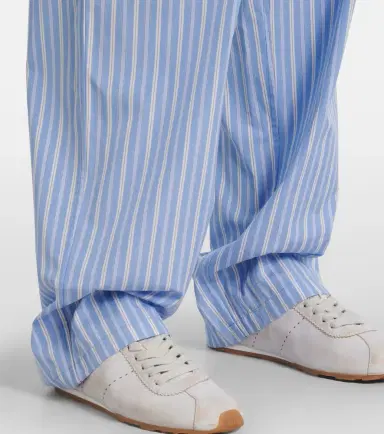 Miu Miu Striped cotton poplin wide-leg pants | Thumbnail 5 Miu Miu Striped cotton poplin wide-leg pants | Thumbnail 5