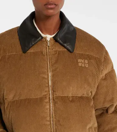 Miu Miu Cotton corduroy down jacket | Thumbnail 4 Miu Miu Cotton corduroy down jacket | Thumbnail 4