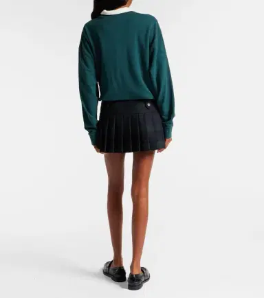 Miu Miu Plaid virgin wool twill miniskirt | Thumbnail 3 Miu Miu Plaid virgin wool twill miniskirt | Thumbnail 3