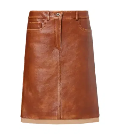 Miu Miu Leather midi skirt | Thumbnail 1 Miu Miu Leather midi skirt | Thumbnail 1