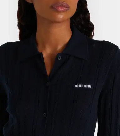 Miu Miu Open-knit cashmere cardigan | Thumbnail 4 Miu Miu Open-knit cashmere cardigan | Thumbnail 4