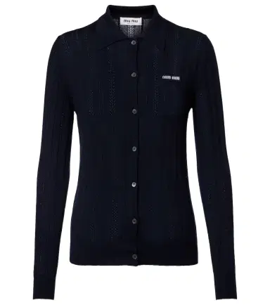 Miu Miu Open-knit cashmere cardigan | Thumbnail 1 Miu Miu Open-knit cashmere cardigan | Thumbnail 1