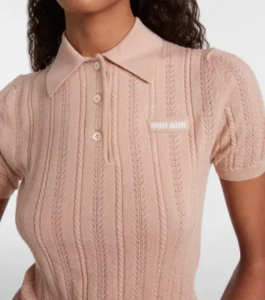 Miu Miu Cashmere polo sweater | Thumbnail 3 Miu Miu Cashmere polo sweater | Thumbnail 3
