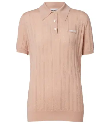 Miu Miu Cashmere polo sweater | Thumbnail 1 Miu Miu Cashmere polo sweater | Thumbnail 1